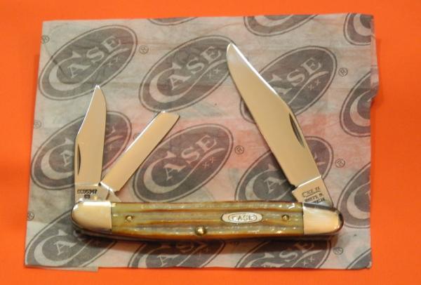 Case xx Roman Numeral 1994 3 Blade Whittler Knife w/ Second Cut Torched Bone Handles -MDL #SC06347 Case xx Roman Numeral 1994 3 Blade Whittler Knife w/ Second Cut Torched Bone Handles -MDL #SC06347