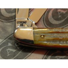 Case xx Roman Numeral 1994 3 Blade Whittler Knife w/ Second Cut Torched Bone Handles -MDL #SC06347 Case xx Roman Numeral 1994 3 Blade Whittler Knife w/ Second Cut Torched Bone Handles -MDL #SC06347