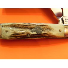 Vintage Ka-Bar Dog Head 2 Blade Jack Knife w/ Fat Boy Gnarly Stag Handles - NOS & M/NM Vintage Ka-Bar Dog Head 2 Blade Jack Knife w/ Fat Boy Gnarly Stag Handles - NOS & M/NM