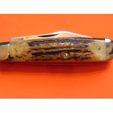 Vintage Ka-Bar Dog Head 2 Blade Jack Knife w/ Fat Boy Gnarly Stag Handles - NOS & M/NM Vintage Ka-Bar Dog Head 2 Blade Jack Knife w/ Fat Boy Gnarly Stag Handles - NOS & M/NM