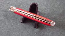 Robeson Suredge 2 blade Doctor's Knife (Pill Crusher) with Red Jigged Bone handles 1 of 200 Robeson Suredge 2 blade Doctor's Knife (Pill Crusher) with Red Jigged Bone handles 1 of 200