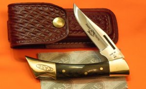 1981 Case xx Shark Tooth Folding Hunter P197 L SSP  Knife with Sheath -NOS