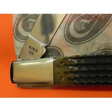1996 Case XX Daddy Barlow w Black to Green Bone Handles & Case XX Round Rectangle Shield -5" Closed 1996 Case XX Daddy Barlow w Black to Green Bone Handles & Case XX Round Rectangle Shield -5" Closed