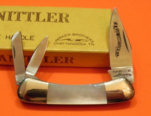Vintage Parker Cutlery Co. LIL'Canitller Pocket Knife with Beautiful Mother of Pearl Handles - NOS