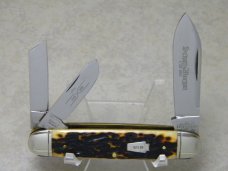 Schatt & Morgan Silver Keystone Series XIII Golden Aged Bone 043299 Whittler Knife in Box c.2002