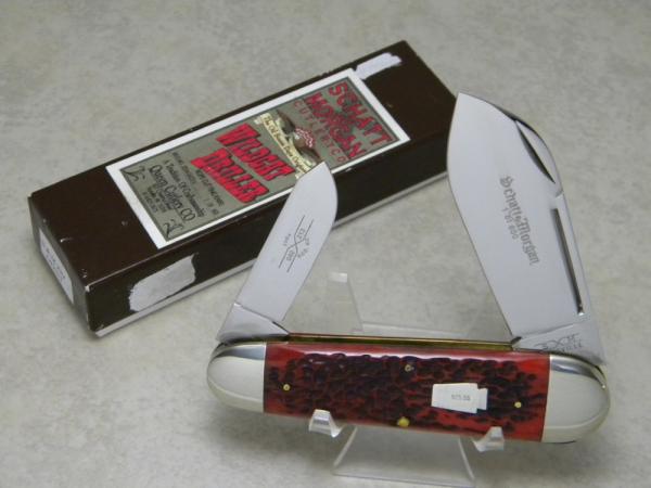Schatt & Morgan Silver Keystone Series XIV Red Bone 042213 Elephant Toe Sunfish Knife in Box c.2004 Schatt & Morgan Silver Keystone Series XIV Red Bone 042213 Elephant Toe Sunfish Knife in Box c.2004