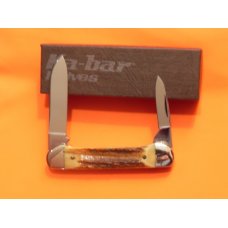 Vintage Ka-Bar 2 Blade Canoe Pocket Knife w Great Stag Handles & 1/4 Moon & UCC Tang Stamp -NOS & NM Vintage Ka-Bar 2 Blade Canoe Pocket Knife w Great Stag Handles & 1/4 Moon & UCC Tang Stamp -NOS & NM