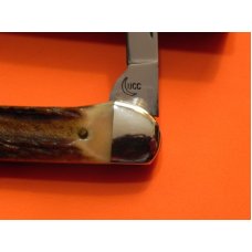 Vintage Ka-Bar 2 Blade Canoe Pocket Knife w Great Stag Handles & 1/4 Moon & UCC Tang Stamp -NOS & NM Vintage Ka-Bar 2 Blade Canoe Pocket Knife w Great Stag Handles & 1/4 Moon & UCC Tang Stamp -NOS & NM