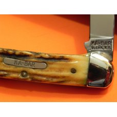 Vintage Ka-Bar 2 Blade Canoe Pocket Knife w Great Stag Handles & 1/4 Moon & UCC Tang Stamp -NOS & NM Vintage Ka-Bar 2 Blade Canoe Pocket Knife w Great Stag Handles & 1/4 Moon & UCC Tang Stamp -NOS & NM