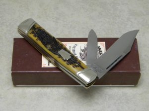 Schatt & Morgan Series IX Keystone Series #9 Bone 042140 Reverse Gunstock Jack Knife in Box