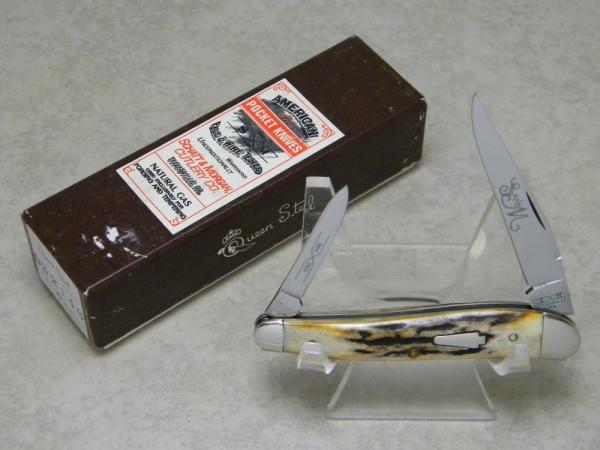 Schatt & Morgan Titusville PA Genuine Stag 032146 Half Whittler Knife in Box Schatt & Morgan Titusville PA Genuine Stag 032146 Half Whittler Knife in Box