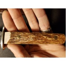 Late 1890's -early 1900's Wade and Butcher Bowie with original scabbard. "Bowie" etch still visible 