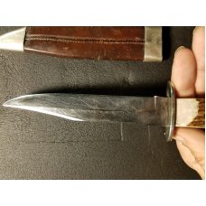 Late 1890's -early 1900's Wade and Butcher Bowie with original scabbard. "Bowie" etch still visible 
