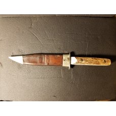 Late 1890's -early 1900's Wade and Butcher Bowie with original scabbard. "Bowie" etch still visible 