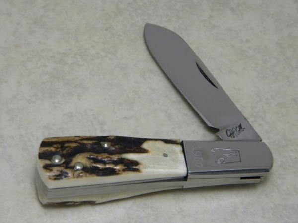 Bob Cargill Stag VKC (Valdosta Knife Club) Bolster Lock Barlow Knife c.1980 Bob Cargill Stag VKC (Valdosta Knife Club) Bolster Lock Barlow Knife c.1980