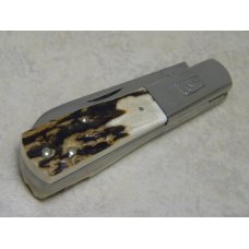 Bob Cargill Stag VKC (Valdosta Knife Club) Bolster Lock Barlow Knife c.1980 Bob Cargill Stag VKC (Valdosta Knife Club) Bolster Lock Barlow Knife c.1980
