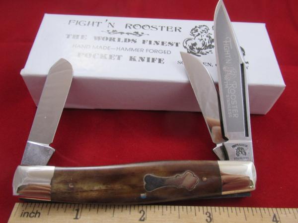 Fight'N Rooster Smooth Brown Bone Stockman Fight'N Rooster Smooth Brown Bone Stockman