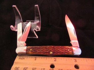 Queen Brown Bone Whittler Made For Chattahoochee Cutlery Club 