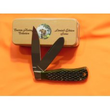 Bear & Son Special Build (#116 of 1000) 2 Blade Mountain Man Knife w/ Green Jigged Bone Handles -NOS Bear & Son Special Build (#116 of 1000) 2 Blade Mountain Man Knife w/ Green Jigged Bone Handles -NOS