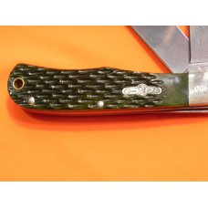 Bear & Son Special Build (#116 of 1000) 2 Blade Mountain Man Knife w/ Green Jigged Bone Handles -NOS Bear & Son Special Build (#116 of 1000) 2 Blade Mountain Man Knife w/ Green Jigged Bone Handles -NOS