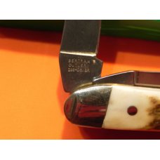 Hen & Rooster (Bull Rider) Fantastic Sowbelly Stockman w/ Deer Stag Handles - NOS - NM/M -1 of 100 Hen & Rooster (Bull Rider) Fantastic Sowbelly Stockman w/ Deer Stag Handles - NOS - NM/M -1 of 100