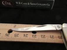 Case XX 2000  Shield & Tang Stamp Burnt White Bone  Tiny Texas Toothpick Pattern 610096 SS