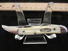 Case XX 2000  Shield & Tang Stamp Burnt White Bone  Tiny Texas Toothpick Pattern 610096 SS