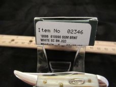 Case XX 2000  Shield & Tang Stamp Burnt White Bone  Tiny Texas Toothpick Pattern 610096 SS