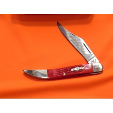 Bear & Son Special Build (#21) 1 Blade Large Toothpick Kniife w/ Cherry Red Bone Handles & NOS & NM Bear & Son Special Build (#21) 1 Blade Large Toothpick Kniife w/ Cherry Red Bone Handles & NOS & NM