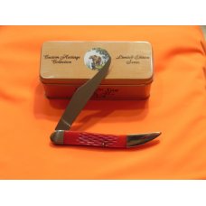 Bear & Son Special Build (#21) 1 Blade Large Toothpick Kniife w/ Cherry Red Bone Handles & NOS & NM Bear & Son Special Build (#21) 1 Blade Large Toothpick Kniife w/ Cherry Red Bone Handles & NOS & NM