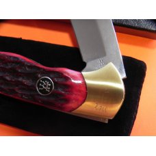 Vintage J A Henckels Large Folding Hunter Knife w/ Red Jigged Bone Handles - NOS in box w/ COA Vintage J A Henckels Large Folding Hunter Knife w/ Red Jigged Bone Handles - NOS in box w/ COA