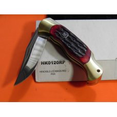 Vintage J A Henckels Large Folding Hunter Knife w/ Red Jigged Bone Handles - NOS in box w/ COA Vintage J A Henckels Large Folding Hunter Knife w/ Red Jigged Bone Handles - NOS in box w/ COA
