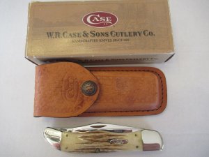 Case XX 2000  Vintage Stag Folding Hunter Pattern # V5265 SS 
