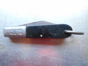 Fulton Barlow with Bail   Bakelite Handles   Made by Camillus for Sears and Roebuck