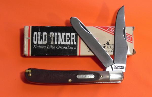 Vintage USA Schrade Old Timer Bear Head Trapper (96 OT) w/ Hide Away Tweezers & Pick -NOS +Orig Box Vintage USA Schrade Old Timer Bear Head Trapper (96 OT) w/ Hide Away Tweezers & Pick -NOS +Orig Box