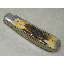 Schatt & Morgan Titusville PA Genuine Stag 032101 Jumbo Trapper Knife in Box c.1995 Schatt & Morgan Titusville PA Genuine Stag 032101 Jumbo Trapper Knife in Box c.1995