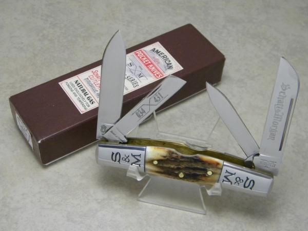 Schatt & Morgan Titusville PA Genuine Stag 034431 Large Congress Knife in Box c.2016 Schatt & Morgan Titusville PA Genuine Stag 034431 Large Congress Knife in Box c.2016