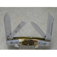 Schatt & Morgan Titusville PA Genuine Stag 034431 Large Congress Knife in Box c.2016 Schatt & Morgan Titusville PA Genuine Stag 034431 Large Congress Knife in Box c.2016