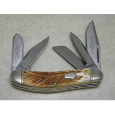 Schatt & Morgan Keystone Series XX 2010 Reverse Worm Groove Bone 045160 Sowbelly Knife in Box Schatt & Morgan Keystone Series XX 2010 Reverse Worm Groove Bone 045160 Sowbelly Knife in Box