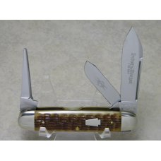 Schatt & Morgan Keystone Series XVI Bradford Green Bone 043299 Cattle Stockman Knife in Box c.2006 Schatt & Morgan Keystone Series XVI Bradford Green Bone 043299 Cattle Stockman Knife in Box c.2006