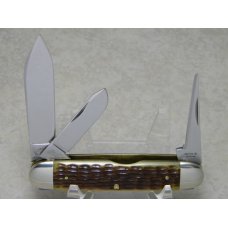 Schatt & Morgan Keystone Series XVI Bradford Green Bone 043299 Cattle Stockman Knife in Box c.2006 Schatt & Morgan Keystone Series XVI Bradford Green Bone 043299 Cattle Stockman Knife in Box c.2006