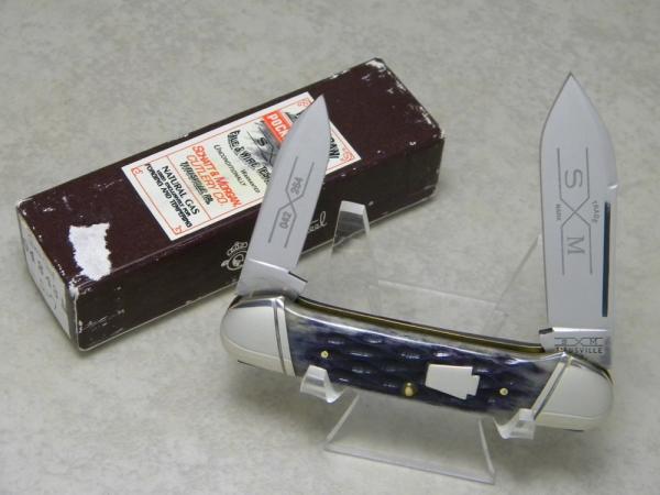 Schatt & Morgan Keystone Series Blue Bone 042264 Canoe Knife in Box c.1996
