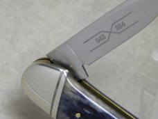 Schatt & Morgan Keystone Series Blue Bone 042264 Canoe Knife in Box c.1996