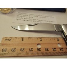 Canal Street Cutlery CO-OP Red Hill Cutlery Red Fannel Micarta Pinch Lockback 