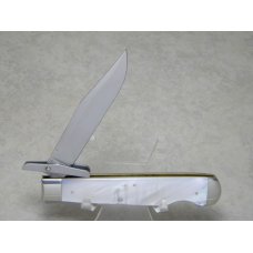 Schatt & Morgan Pearl 2001 Wolverine Knife Collectors Club Swing Guard Lockback Knife in Box Schatt & Morgan Pearl 2001 Wolverine Knife Collectors Club Swing Guard Lockback Knife in Box