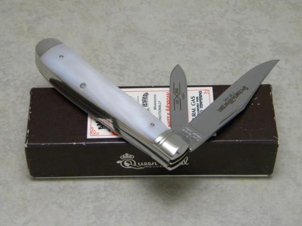 Schatt & Morgan File & Wire Tested Pearl 052151 Medium Trapper Knife in Box c.2001 Schatt & Morgan File & Wire Tested Pearl 052151 Medium Trapper Knife in Box c.2001