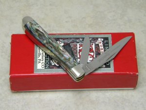 Robeson ShurEdge USA Mastercraft (Queen Cut. Co.) Abalone Pearl #14 Peanut Knife in Box