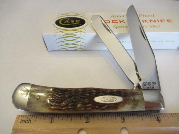 Case XX 1984 2nd cut Bone New Grind Trapper Pattern 6254