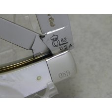 Queen Steel Made in USA Q82 Pearl "Wolverine Knife Collectors Club" Gunstock Jack Knife c.1982 Queen Steel Made in USA Q82 Pearl "Wolverine Knife Collectors Club" Gunstock Jack Knife c.1982