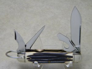 Schatt & Morgan Titusville, PA USA Imitation Winterbottom Bone Scout Camp Utility Knife c.1993